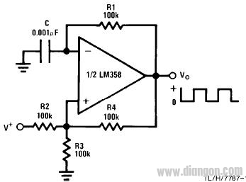 LM358组成的方波发生器